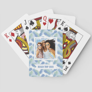 Add Your Name | Tropical Pastel Pineapple Pattern Playing Cards