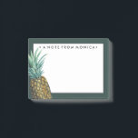 Add Your Name | Tropical Pineapple Watercolor Post-it Notes<br><div class="desc">Tropical Pineapple Watercolor. Artist: Grace Popp. Image ID: 105687D.</div>