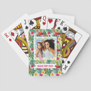 Add Your Name Tropical Watercolor Playing Cards
