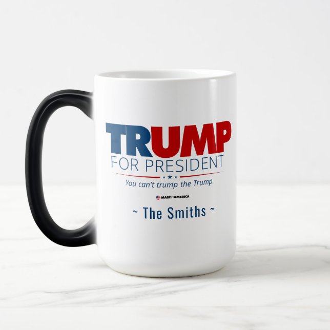 Add Your Name Trump for President Magic Mug (Left)