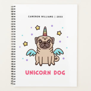 Add Your Name   Unicorn Rainbow Dog Planner