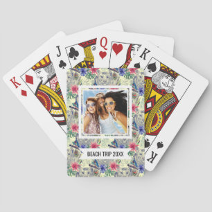 Add Your Name   Vintage Indian Style Tiger Pattern Playing Cards