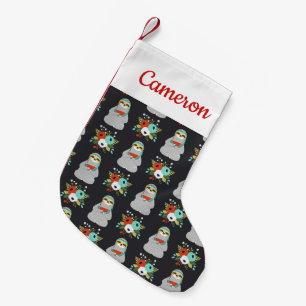 Add Your Name   Watermelon Sloth Pattern Small Christmas Stocking