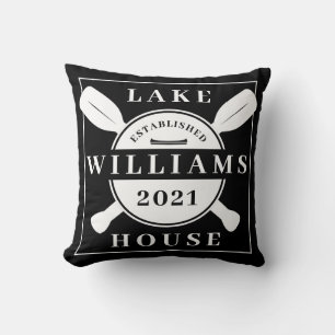 Add Your Name & Year   Lake House Cushion