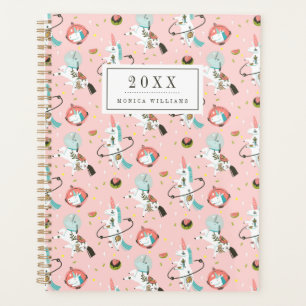 Add Your Name/Year   Unicorns In Space Pattern Planner