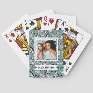 Add Your Name Zebra Pattern Playing Cards