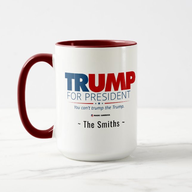Add Your NameTrump for President Mug (Left)