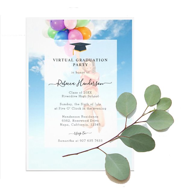Add Your Own 2 Photo (1+1)  Script Graduation Invitation (Creator Uploaded)