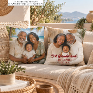 Add Your Own 2 Photos Best Grandparents Cushion