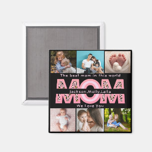 Add your own 6 Photo Collage Mother's Day Quote Magnet