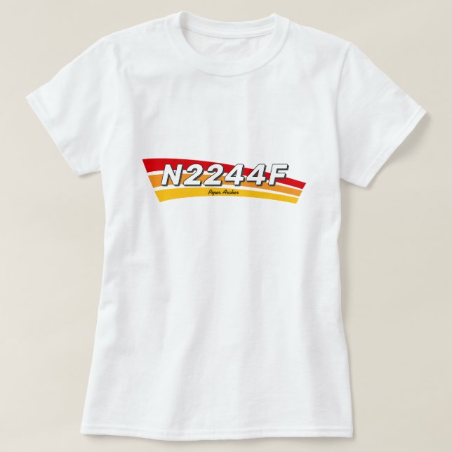 Add Your Own Aircraft Number T-Shirt (Design Front)