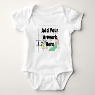 Add your own Artwork or Kid's Artwork for gifts Baby Bodysuit