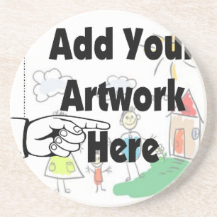Add your own Artwork or Kid's Artwork for gifts Coaster