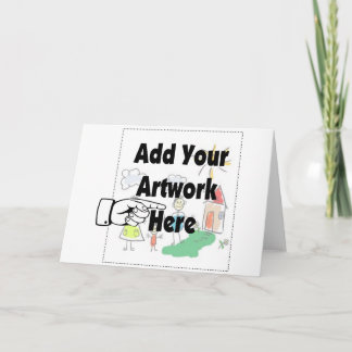 Add your own Artwork or Kid's Artwork for gifts Holiday Card