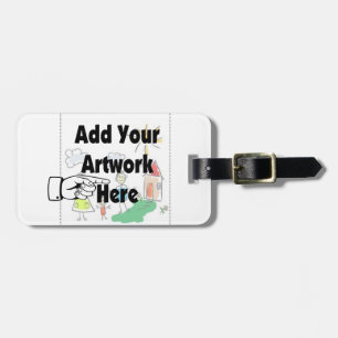 Add your own Artwork or Kid's Artwork for gifts Lu Luggage Tag