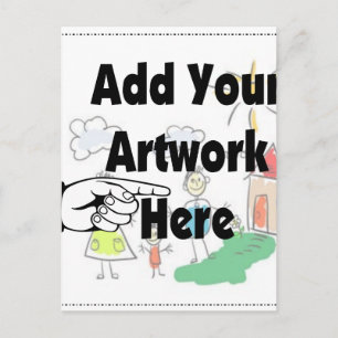 Add your own Artwork or Kid's Artwork for gifts Postcard