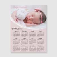 Add Your Own Baby Photo 2024 Calendar | Magnet
