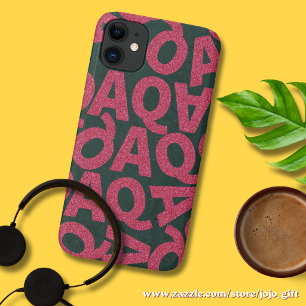 Add your own background Green and pink glitter Case-Mate iPhone Case