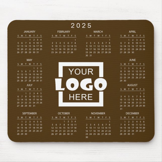 Add Your Own Business Logo 2025 Calendar Mouse Pad (Front)