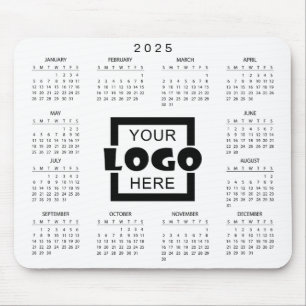Add Your Own Business Logo 2025 Calendar Mouse Pad