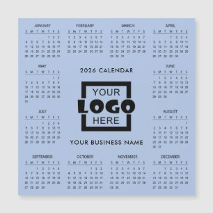Add Your Own Business Logo 2026 Calendar Magnet