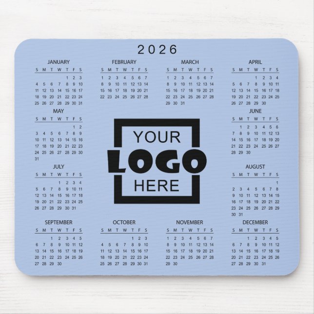 Add Your Own Business Logo 2026 Calendar Mouse Pad (Front)
