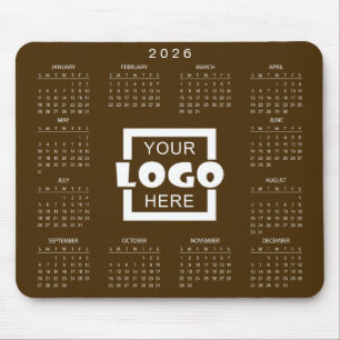 Add Your Own Business Logo 2026 Calendar Mouse Pad