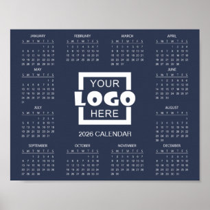 Add Your Own Business Logo 2026 Calendar Poster