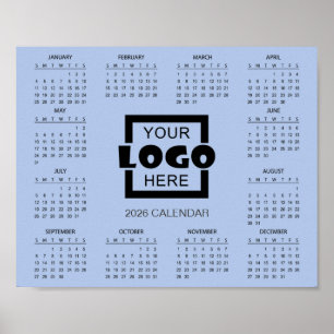 Add Your Own Business Logo 2026 Calendar Poster