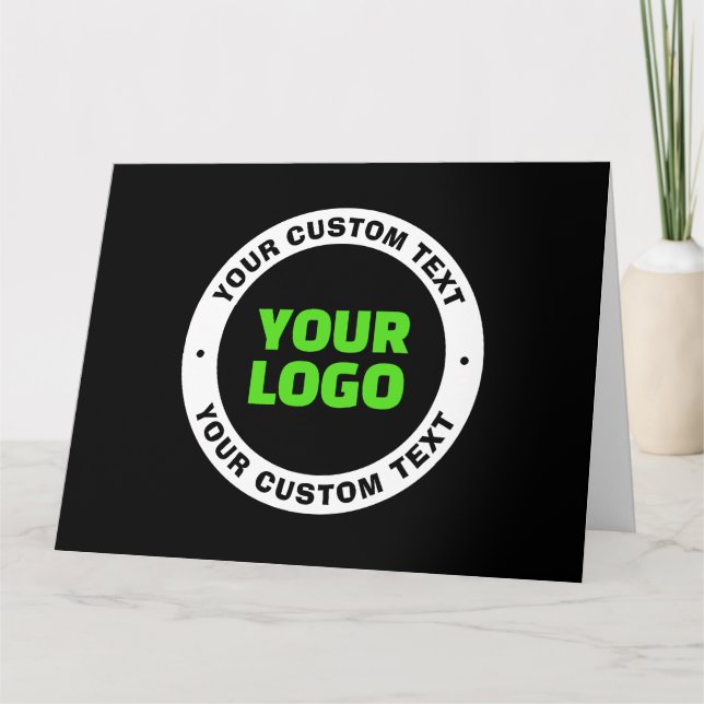 Add Your Own Business Logo or Uploaded Design Card (Front)