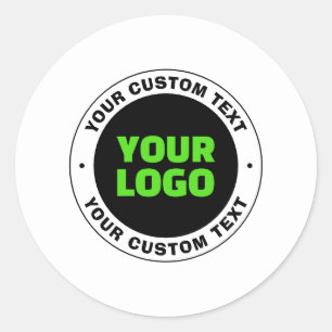 Add Your Own Business Logo or Uploaded Design Classic Round Sticker