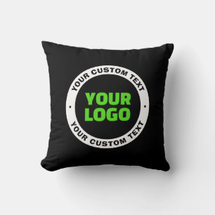 Add Your Own Business Logo or Uploaded Design Cushion