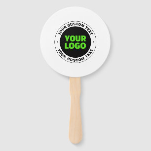Add Your Own Business Logo or Uploaded Design Hand Fan