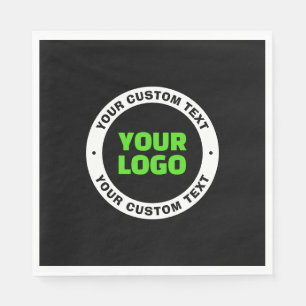 Add Your Own Business Logo or Uploaded Design Napkin
