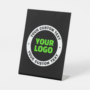 Add Your Own Business Logo or Uploaded Design Pedestal Sign