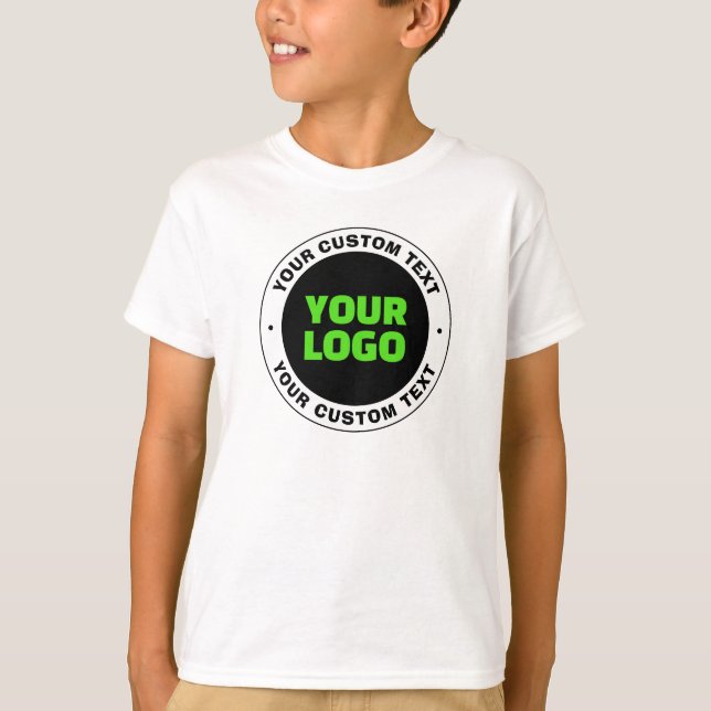 Add Your Own Business Logo or Uploaded Design T-Shirt (Front)
