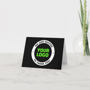 Add Your Own Business Logo or Uploaded Design Thank You Card