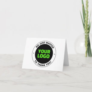 Add Your Own Business Logo or Uploaded Design Thank You Card