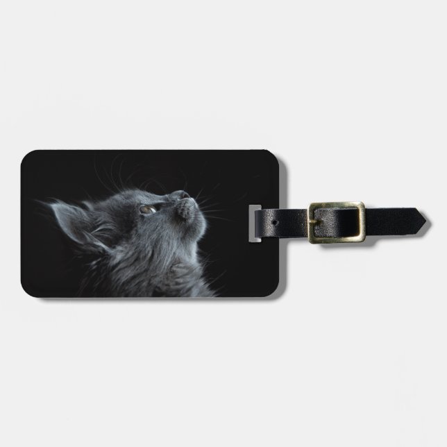 Add Your Own Cat Photo Travel Luggage Tag (Front Horizontal)