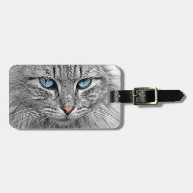 Add Your Own Cat Photo Travel Luggage Tag (Front Horizontal)