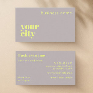 Add your own city name freelance Business Card