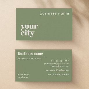 Add your own city name self-employed Business Card