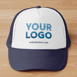 Add Your Own Company Logo and Website Trucker Hat