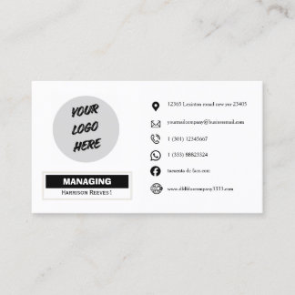 Add your own company logo,creative custom icons business card