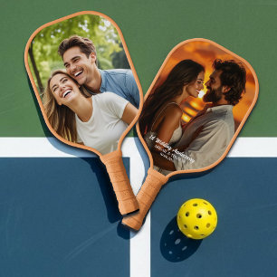 Add Your Own Couple Photo 1st Wedding Anniversary  Pickleball Paddle