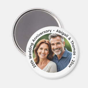 Add Your Own Couple Photo 20th Wedding Anniversary Magnet