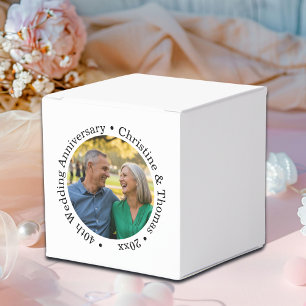 Add Your Own Couple Photo 40th Wedding Anniversary Favour Box