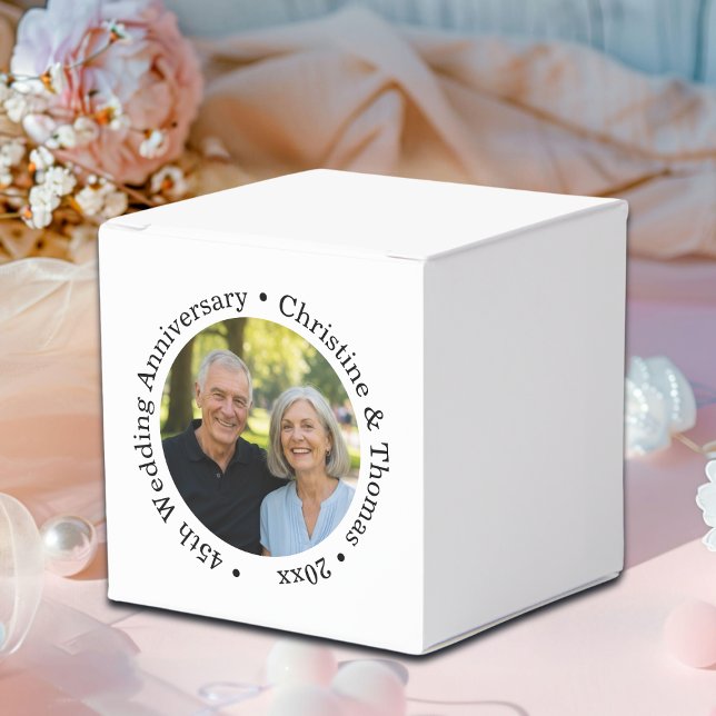 Add Your Own Couple Photo 45th Wedding Anniversary Favour Box (Creator Uploaded)