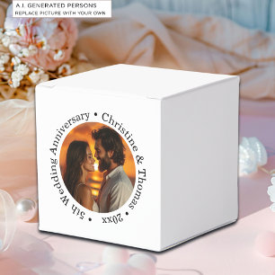 Add Your Own Couple Photo 5th Wedding Anniversary Favour Box