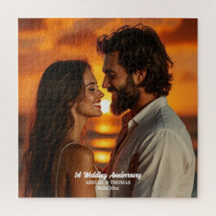 Add Your Own Couple Photo Wedding Anniversary Jigsaw Puzzle